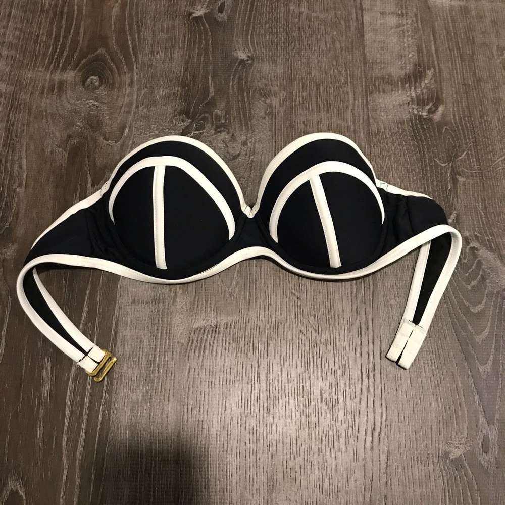 Black and White Bikini Top